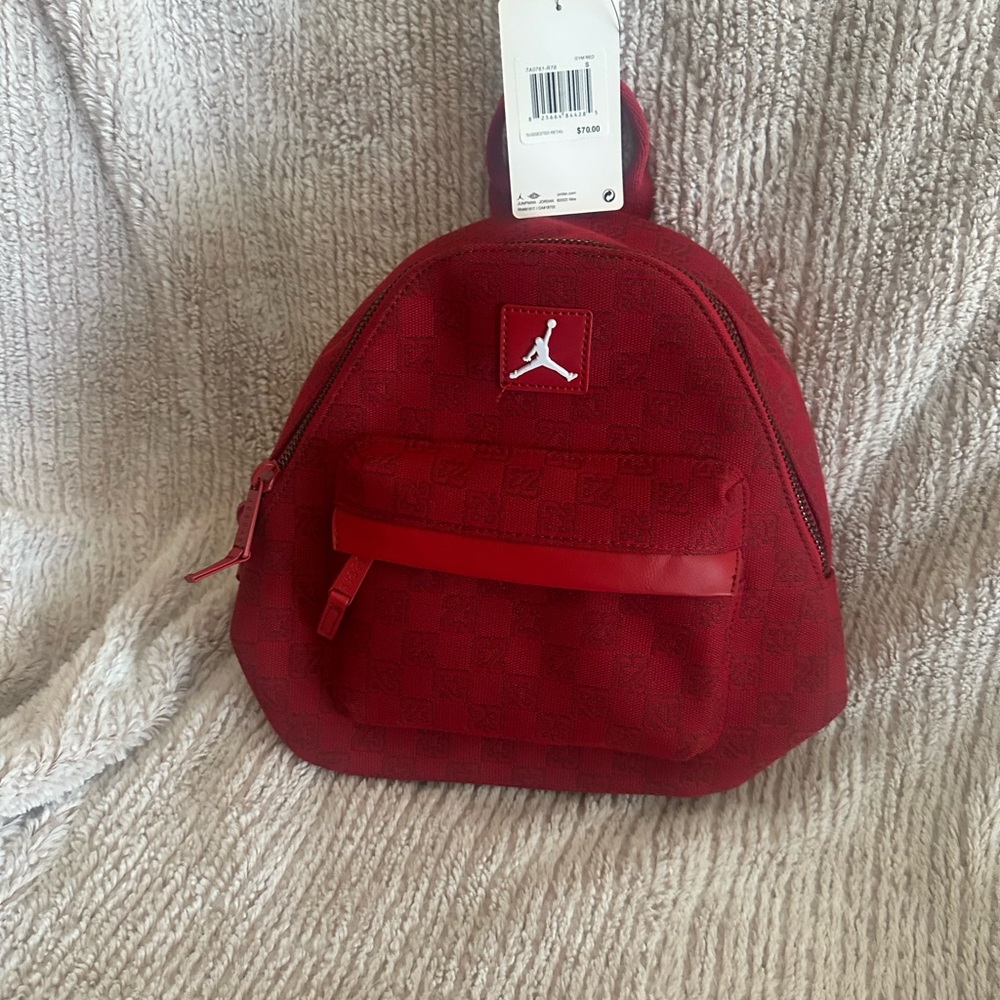 Jordan Red Backpack with Front Pocket